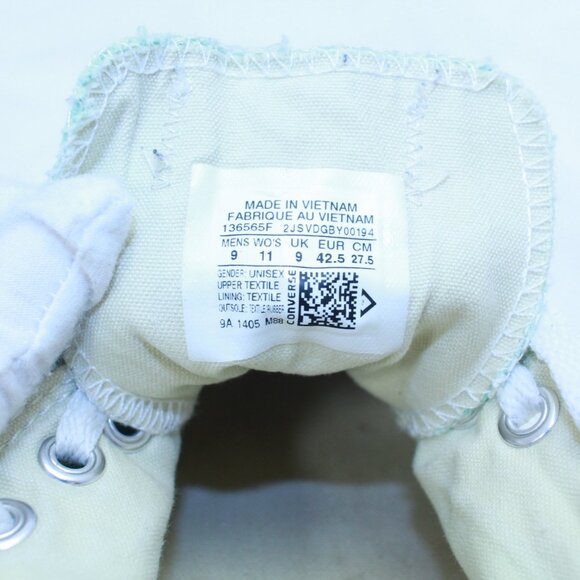 Converse Chuck Taylor All Star Unisex M 9 W 11 Aqua Low Top Sneakers - 136565F - Picture 6 of 12